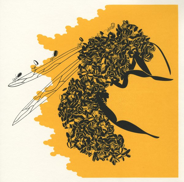 Bee screenprint