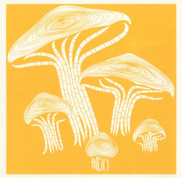 Mushrooms screenprint